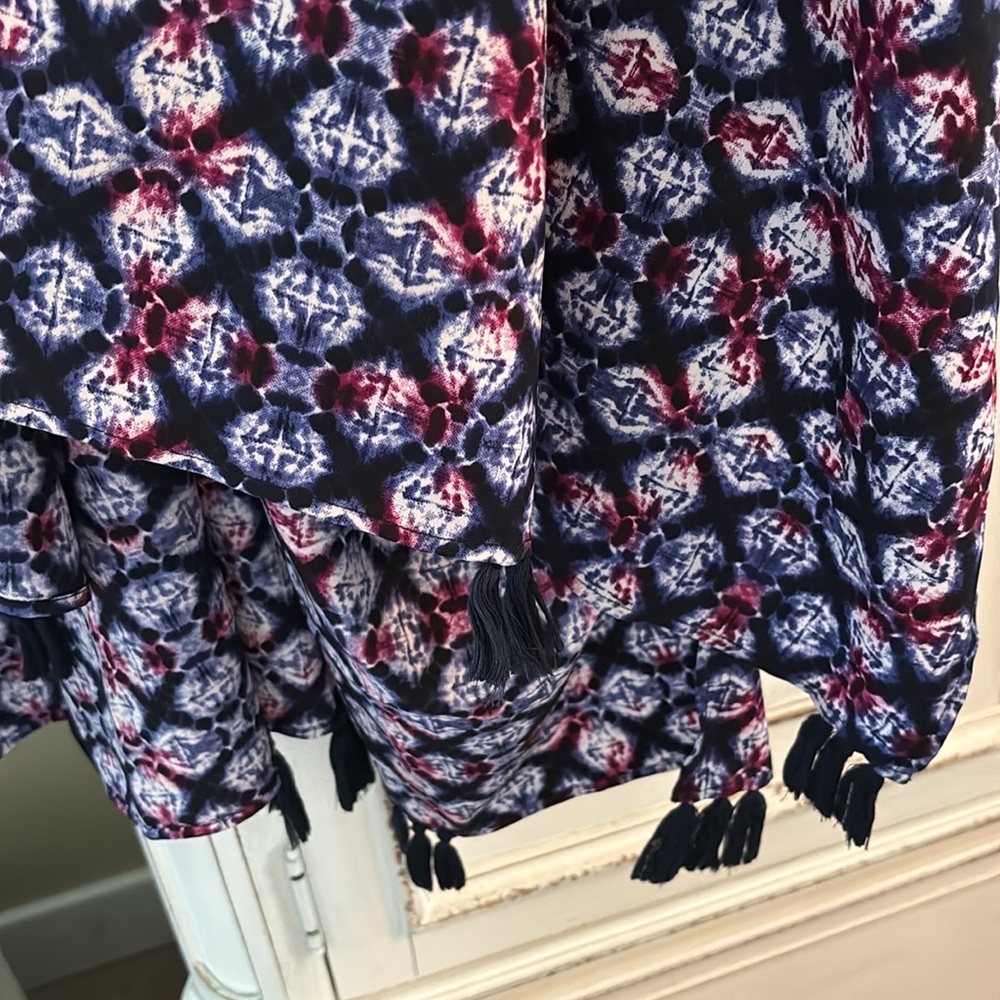 Swimsuits For All size 38 / 40 Blue Purple & White Print Beach Cover-Up - Picture 5 of 6